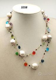 Collana Topazi e Perle