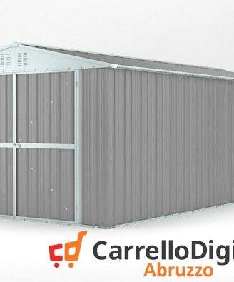 Box garage auto in Acciaio 327x611cm grigio chiaro