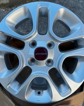 KIT COMPLETO 14 FIAT PANDA CERCHI IN LEGA 
