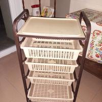 Carrello 4 ruote con 4 cassetti portatutto