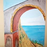 Quadro con pittura ad olio su Cartoncino telato.