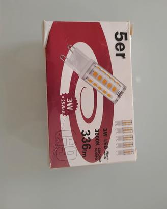 17 lampadine G9 3W led 3000k 336 lumen