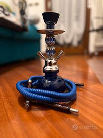 Narghilè blu a due canne