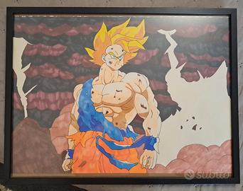 Quadro goku ssj su namek.
