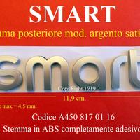 SMART Stemma POSTERIORE Logo in ABS colore argento