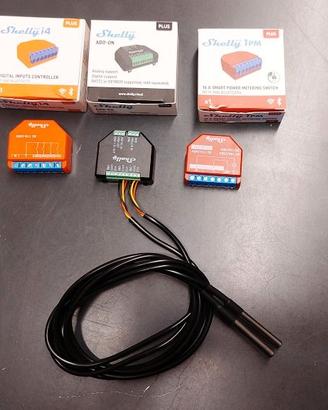 Smart home : Shelly Plus I4 , Add-on, 1PM ,DS18B20