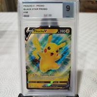 Carta Pokémon Pikachu V SWSH198 promo UCG 9 Eng