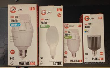Lampade LED CENTURY, ad alta potenza.