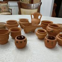 COLLEZIONE VASETTI TERRECOTTE 16 OGGETTI