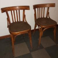 coppia sedie da osteria vintage in faggio 