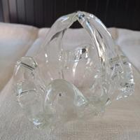 cestino in vetro di Murano vintage anni '30/'40