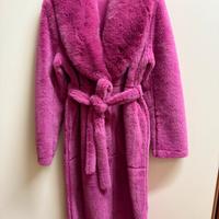 Cappotto in pelliccia rosa shocking nuovo