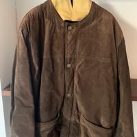 Giacca pelle scamosciata imbottita uomo