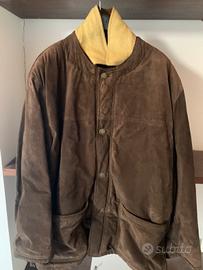 Giacca pelle scamosciata imbottita uomo
