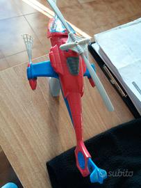 elicottero spiderman con elica e lancia ragnatele