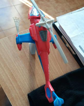 elicottero spiderman con elica e lancia ragnatele