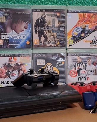 Lotto PlayStation 3 + 6 Giochi + 3 Controller