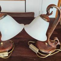 5 Abat-jour Coordinate in Ferro Battuto e Vetro S.