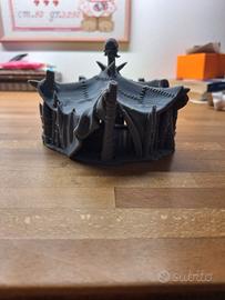 Tenda degli orchi con teschio. Scenario wargame