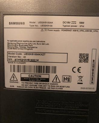 Alimentatore tv samsung