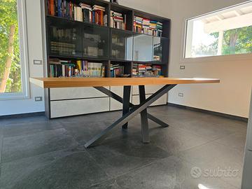 Tavolo RIFLESSI rovere massello 240x100 sp. 5 cm