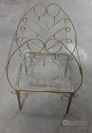 Porta riviste  artigianale  in ferro battuto