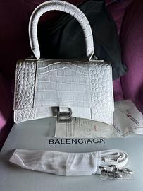 Mini borsa a mano Balenciaga in pelle di coccodril