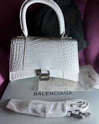 Mini borsa a mano Balenciaga in pelle di coccodril