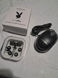 Set Tech Playboy Fragrances - Mouse LED+Auricolari
