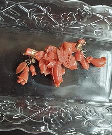 pendente o spilla antica corallo Sciacca