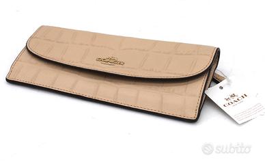 Portafoglio Coach F57217 panna nuovo