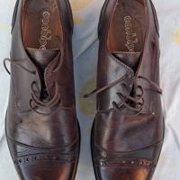 Scarpe mocassino uomo pelle marrone taglia 42