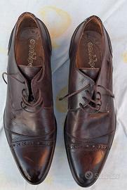 Scarpe mocassino uomo pelle marrone taglia 42