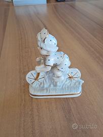 Statuetta ciclista ceramica