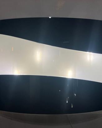 Lampada soffitto vetro curvo nero/bianco