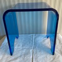 Sgabello in plexiglass Blu Trasparente