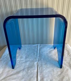 Sgabello in plexiglass Blu Trasparente
