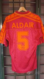 Maglia AS Roma 1995 1996 Aldair Asics originale 