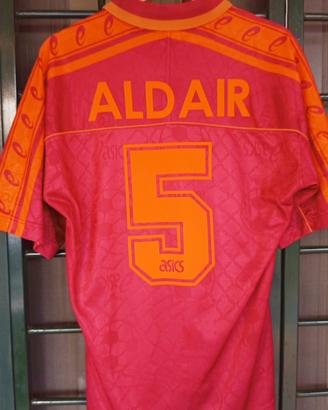 Maglia AS Roma 1995 1996 Aldair Asics originale 