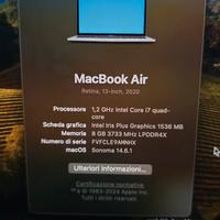 Macbook Air Retina 2020