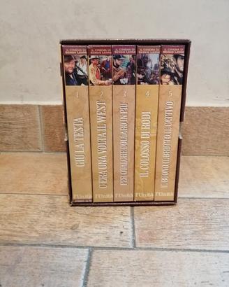 VHS COFANETTO SERGIO LEONE CINEMA WESTERN VINTAGE