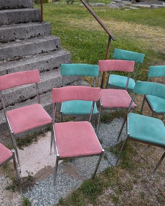 sedie vintage 8 pezzi 