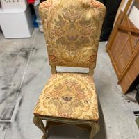 4 poltrone in legno stile barocco 