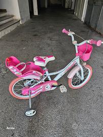 bicicletta bambina rosa Dino Unicorn
