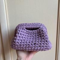 Clutch bag lilla fatta a mano