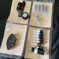 Macchinetta tatuaggi kit completo colori pelle fin