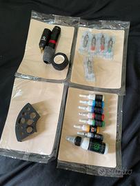 Macchinetta tatuaggi kit completo colori pelle fin