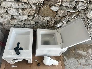 Sanitari Quadrati (wc+bidet) Frozen di Simas