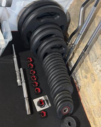 Dischi gommati e bilancieri palestra - home gym