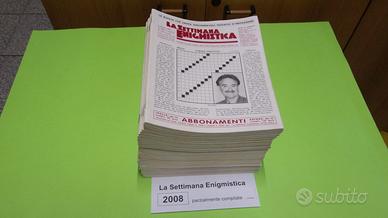 LA SETTIMANA ENIGMISTICA, anno 2008, parzialmente
